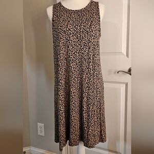 Old Navy Leopard Print Swing Dress size Large